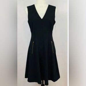 Marc New York Andrew Marc black flare dress with zipper details size 14W